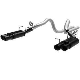 MagnaFlow 13 Mustang Shelby GT500 V8 5.8L Blk Tips Quad Split Rear Exit Stainless Cat Back Perf Exh