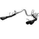 MagnaFlow 13 Mustang Shelby GT500 V8 5.8L Comp Series Blk Tips Quad Split Rr Exit Stainless C/B Exh-1