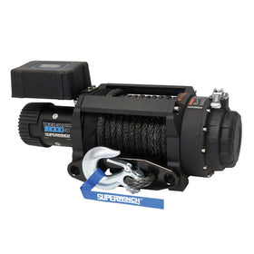 Superwinch 18000 LBS 12V DC 33/64in x 79 ft Synthetic Rope Tiger Shark 18000SR Winch - 0