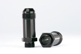 Aeromotive Demon Carb AN-08 to 9/16in x 24 Thread Float Bowl Fitting - Extended