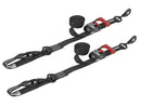 SpeedStrap 1 1/2In x 10Ft Ratchet Tie-Down w/ Soft-Tie (2 Pack) - Black-1