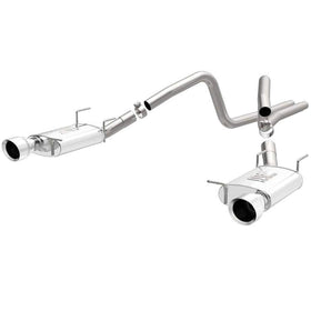 Magnaflow 2014 Ford Mustang V6 3.7L SS Dual Split Rear Polished Stainless C/B Perf Exhaust