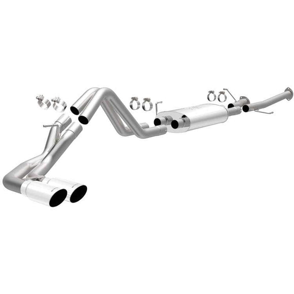 Magnaflow 8/08-13 Toyota Tundra V8 5.7L CC Dual Same Side Behind P/S Rr Tire Cat Back Perf Exhaust