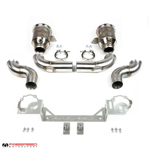 Fabspeed 2025+ Porsche 992.2 Carrera (NON GTS) Sport Catalytic Converters with GT2RS Style Outlets (2025+)