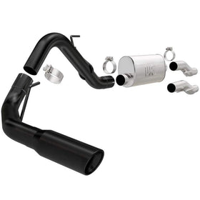 MagnaFlow CatBack 11-14 Ford F-150 3in Single Outlet Black Coated Performance Exhaust
