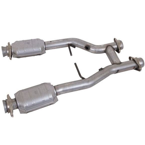 BBK 96-04 Mustang 4.6 GT / Cobra Short Mid H Pipe w Catalytic Converters 2-1/2 For Long Tube Headers