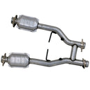 BBK 96-04 Mustang 4.6 GT / Cobra Short Mid H Pipe w Catalytic Converters 2-1/2 For Long Tube Headers-2