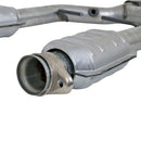BBK 96-04 Mustang 4.6 GT / Cobra Short Mid H Pipe w Catalytic Converters 2-1/2 For Long Tube Headers-3