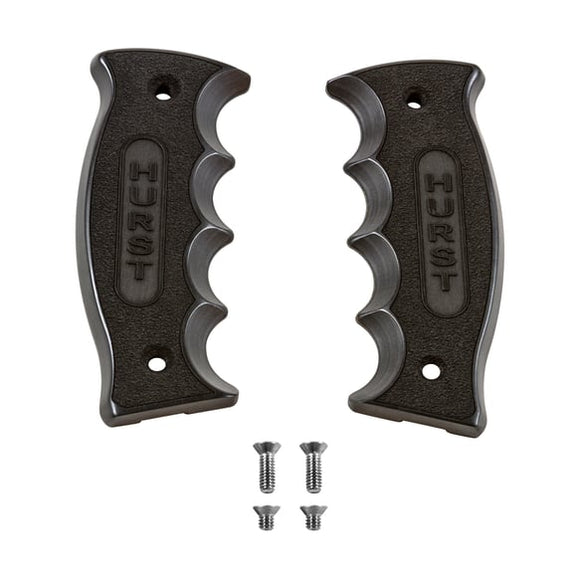 HURST PISTOL GRIP SIDE PLATES - BLACKWOOD