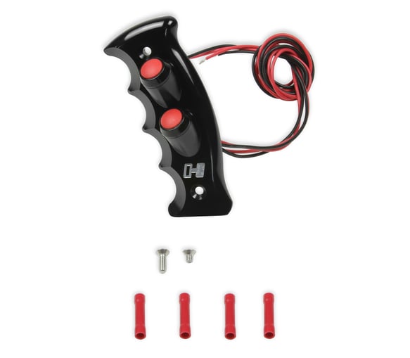 HURST PISTOL GRIP PLATE. 2 BUTTON. BLACK