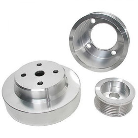 BBK 86-93 Mustang 5.0 Underdrive Pulley Kit - Lightweight CNC Billet Aluminum (3pc)