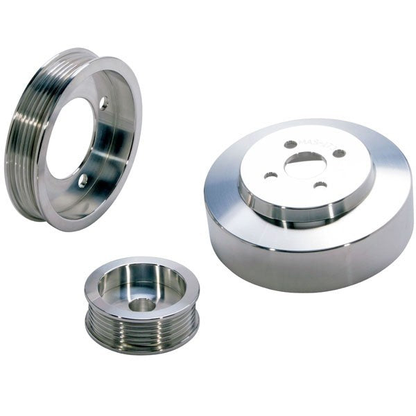 BBK 94-95 Mustang 5.0 Underdrive Pulley Kit - Lightweight CNC Billet Aluminum (3pc) - 0