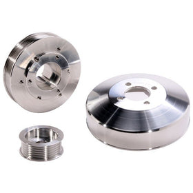 BBK 97-04 Ford F150 Expedition 4.6 5.4 Underdrive Pulley Kit - Lightweight CNC Billet Aluminum (3pc) - 0