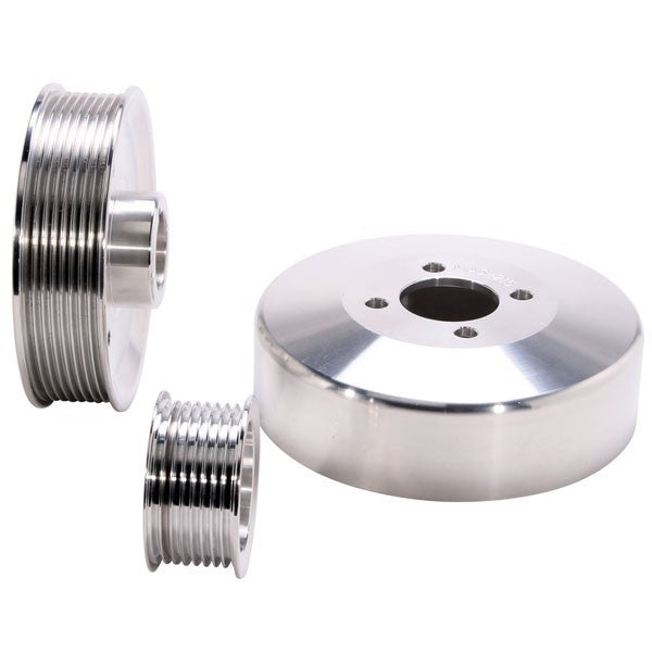 BBK 97-04 Ford F150 Expedition 4.6 5.4 Underdrive Pulley Kit - Lightweight CNC Billet Aluminum (3pc)