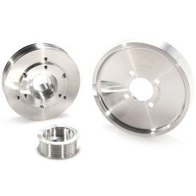 BBK 02-04 Mustang 4.6 GT Underdrive Pulley Kit - Lightweight CNC Billet Aluminum (3pc) - 0