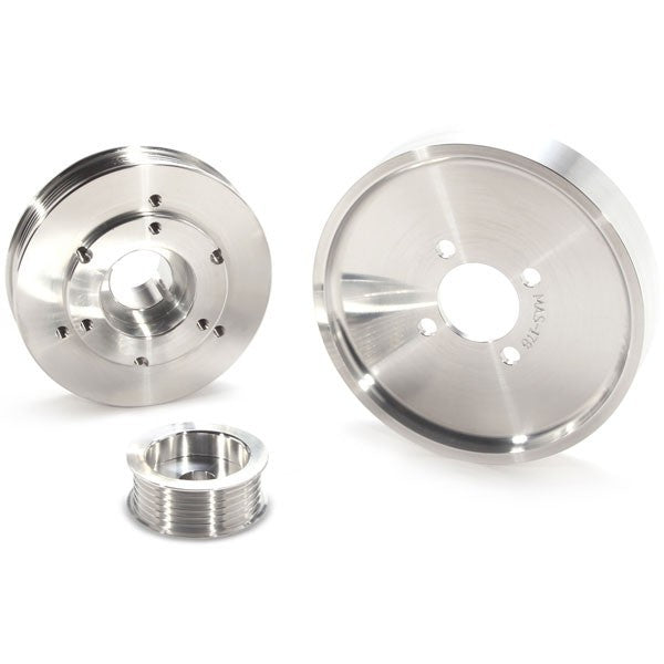 BBK 02-04 Mustang 4.6 GT Underdrive Pulley Kit - Lightweight CNC Billet Aluminum (3pc) - 0