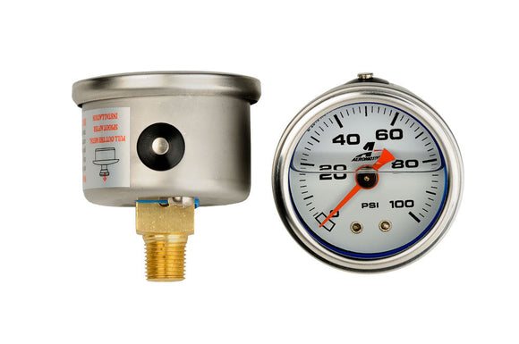Aeromotive 0-100 PSI Fuel Pressure Gauge