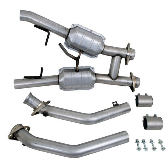 BBK 94-95 Mustang 5.0 High Flow H Pipe With Catalytic Converters - 2-1/2