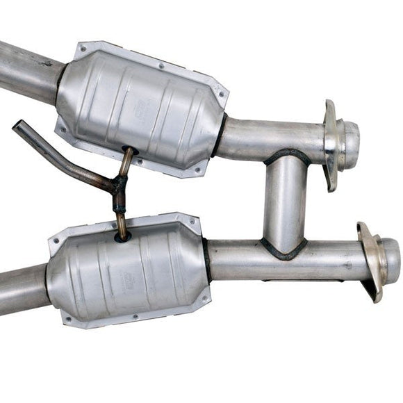 BBK 94-95 Mustang 5.0 High Flow H Pipe With Catalytic Converters - 2-1/2