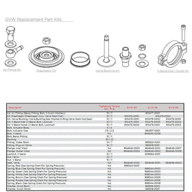 Garrett GVW-40 40mm Diaphragm Kit (Incl Diaphragm Assembly/Valve Stem Nut)