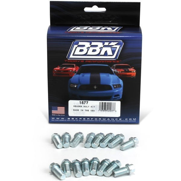 BBK Ford SBF 302 351W Exhaust Header Bolt Kit - 3/8-16 0.75in (16)