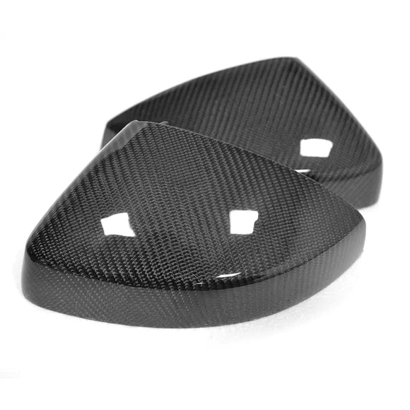 Carbon Fiber Mirror Covers for Audi 8V A3 S3 with Side Assistant hole