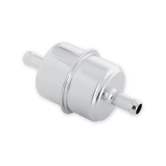 Mr. Gasket Chrome Fuel Filter - Fits 3/8 Inch Hose