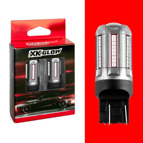 XK Glow 2pc Red 7440 Auto Bulb