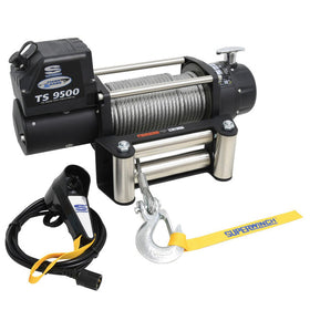 Superwinch 9500 LBS 12V DC 11/32in x 95ft Steel Rope Tiger Shark 9500 Winch - 0
