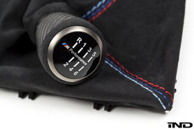 IND F8X M3 / M4 Matte Carbon + Alcantara Shift Boot Set - Straight Stitch