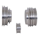 BBK 85-97 GM Truck 305 350 Underdrive Pulley Kit - Lightweight CNC Billet Aluminum (3pc)-1