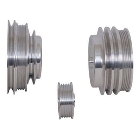 BBK 85-97 GM Truck 305 350 Underdrive Pulley Kit - Lightweight CNC Billet Aluminum (3pc)