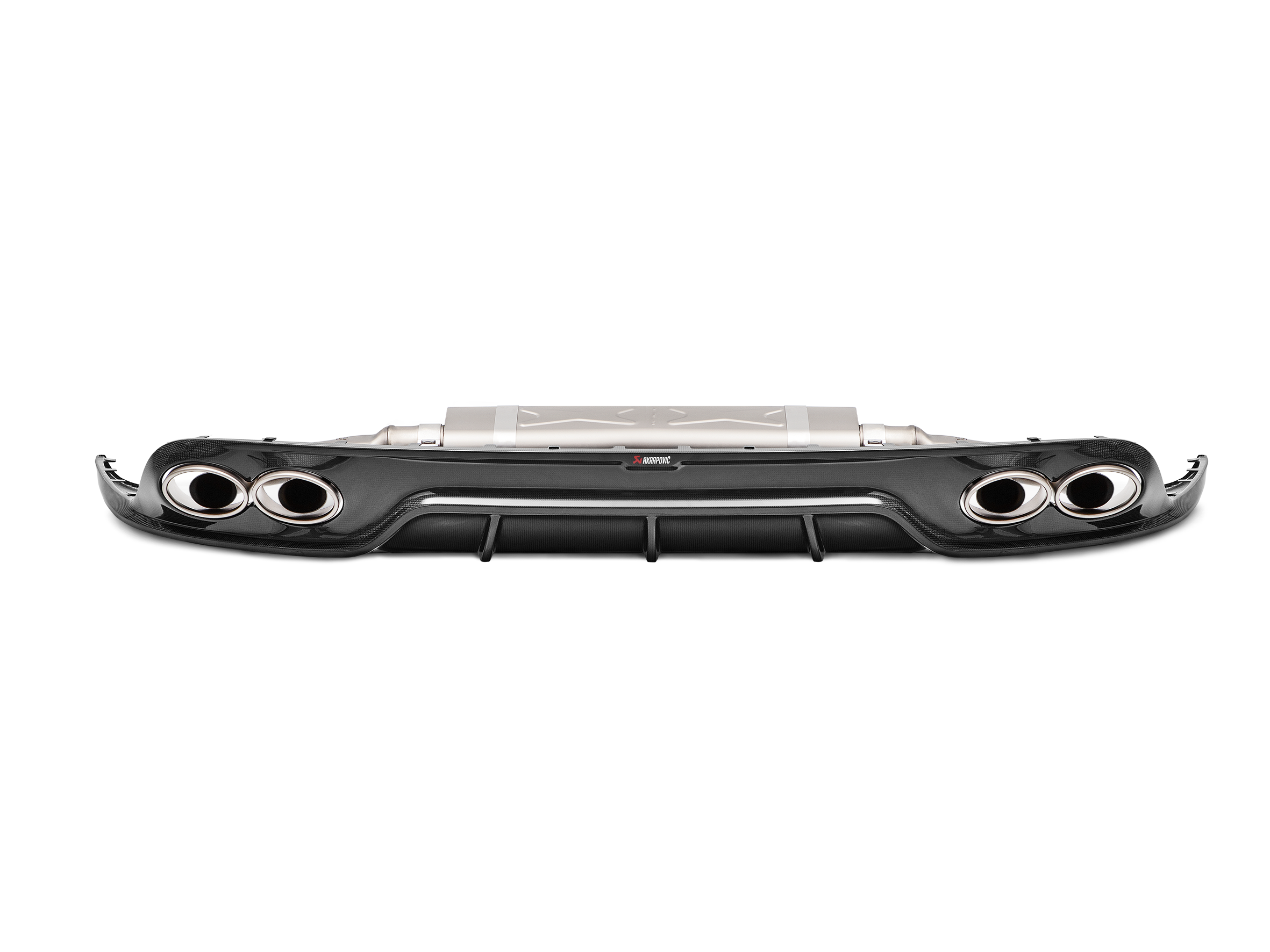 Akrapovic 16-19 Porsche 911 Turbo/Turbo S (991.2) Slip-On Line (Titanium) w/ Tips & Gloss Diffuser