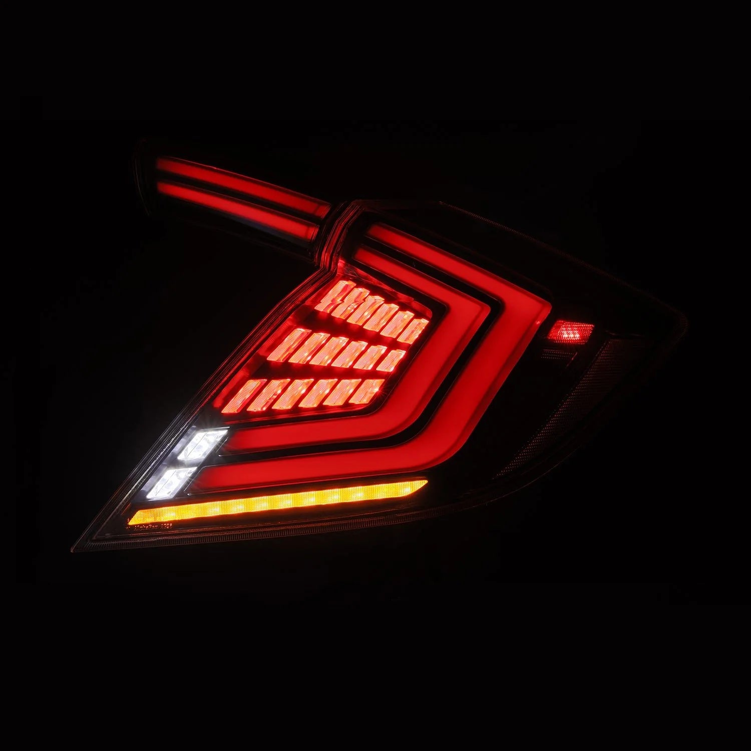 16-21 Honda Civic Hatchback NOVA-Series Prismatic LED Tail Lights Alpha-Black
