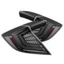 16-21 Honda Civic Hatchback NOVA-Series Prismatic LED Tail Lights Alpha-Black-1