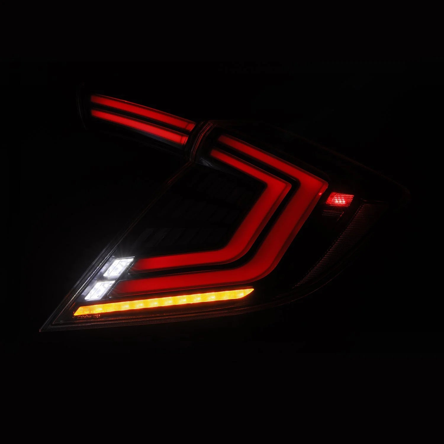 16-21 Honda Civic Hatchback NOVA-Series Prismatic LED Tail Lights Alpha-Black