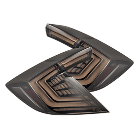 AlphaRex 16-21 Honda Civic Hatchback / Type-R FK8 Nova-Series LED Tail Lights - Black Smoke