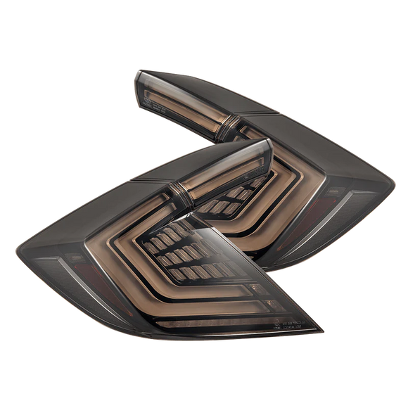 AlphaRex 16-21 Honda Civic Hatchback / Type-R FK8 Nova-Series LED Tail Lights - Black Smoke
