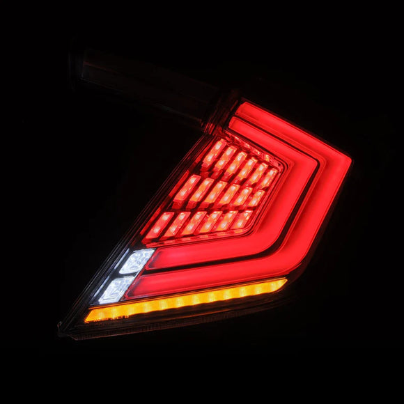 AlphaRex 16-21 Honda Civic Hatchback / Type-R FK8 Nova-Series LED Tail Lights (Pair) - Clear