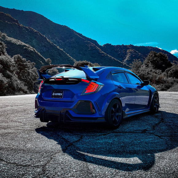 16-21 Honda Civic Hatchback NOVA-Series Prismatic LED Tail Lights Clear Smoke