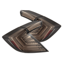 16-21 Honda Civic Hatchback NOVA-Series Prismatic LED Tail Lights Clear Smoke-1