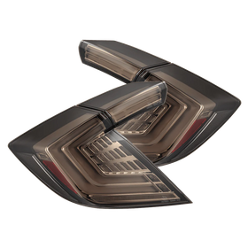 16-21 Honda Civic Hatchback NOVA-Series Prismatic LED Tail Lights Clear Smoke