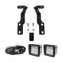 Cali Raised 2016-2023 Toyota Tacoma Low Profile Ditch Light Brackets Kit - Blue Backlight - Tall-1