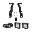 Cali Raised 2016-2023 Toyota Tacoma Low Profile Ditch Light Brackets Kit - Blue Backlight - Small-1