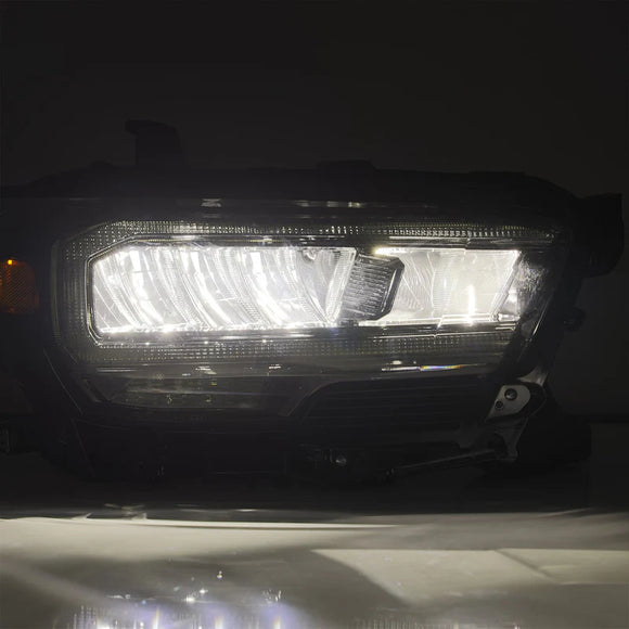 AlphaRex 16-23 Toyota Tacoma (Require Harness for SR/SR5) LUXX-Series LED Crystal Headlights Black