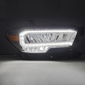AlphaRex 16-23 Toyota Tacoma LUXX-Series Crystal Headlights - Chrome - 0