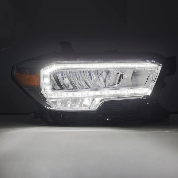 AlphaRex 16-23 Toyota Tacoma LUXX-Series Crystal Headlights - Chrome