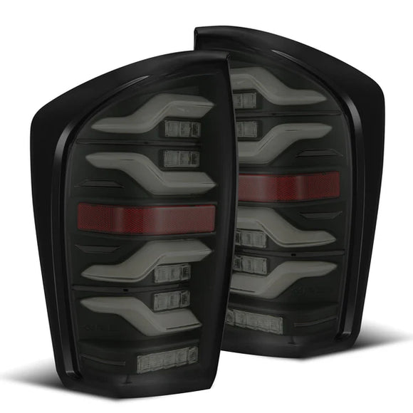 AlphaRex 16-21 Toyota Tacoma LUXX LED Taillights Blk w/Activ Light/Seq Signal