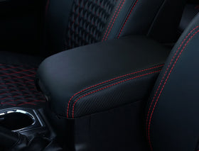 PRP 2016+ Center Console Cover Toyota Tacoma - Black with Red Stitching - 0