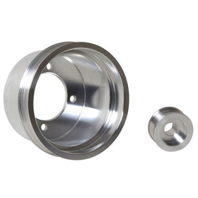 BBK 94-98 Mustang 3.8 V6 Underdrive Pulley Kit - Lightweight CNC Billet Aluminum (2pc)
